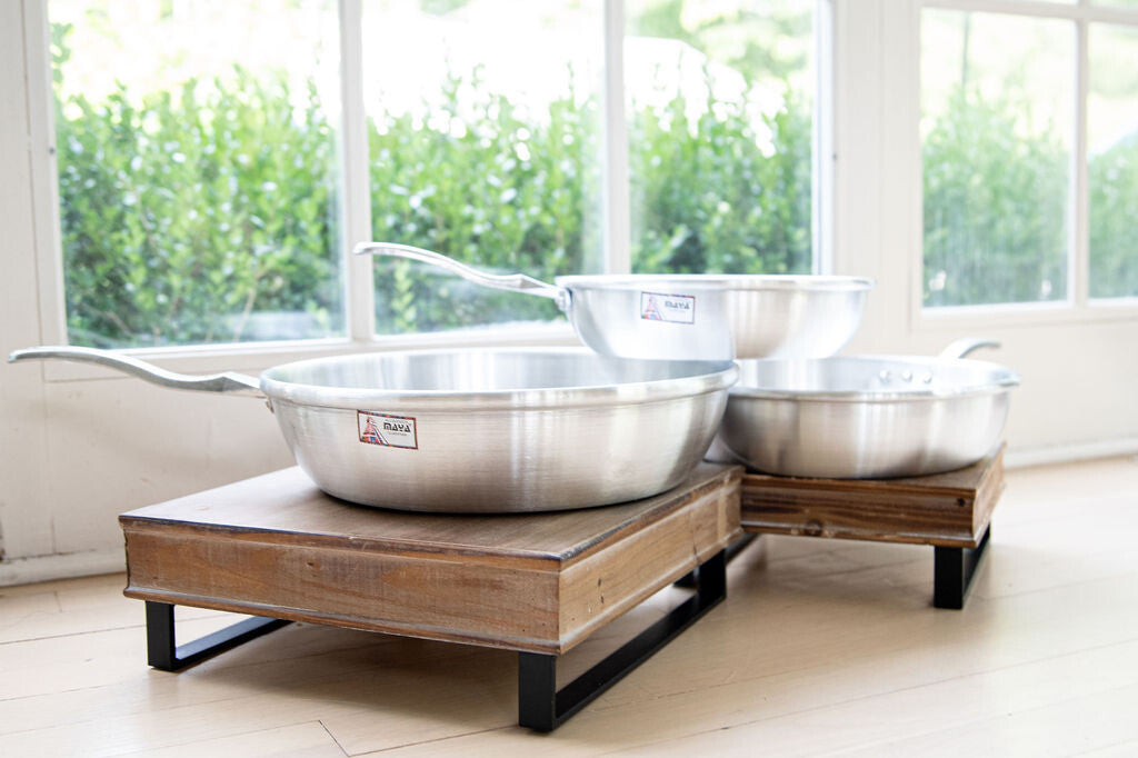 Fry Pan Small Set, Natural Finish