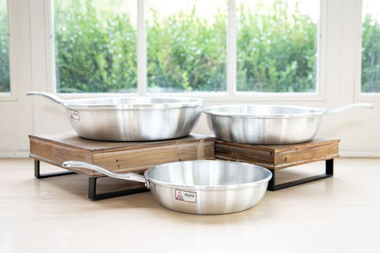 Fry Pan Large Set, Natural Finish