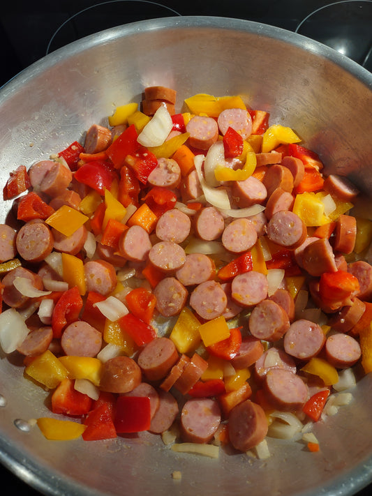 One-Pot Spanish Rice with Sausage: